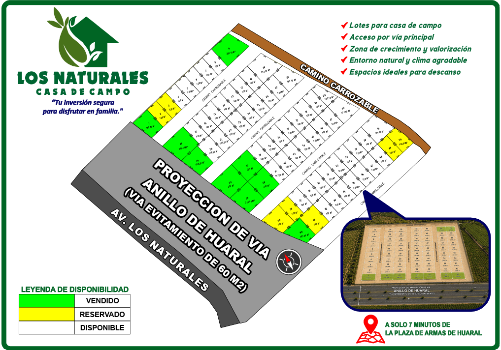Plano Los Naturales - Casa de campo